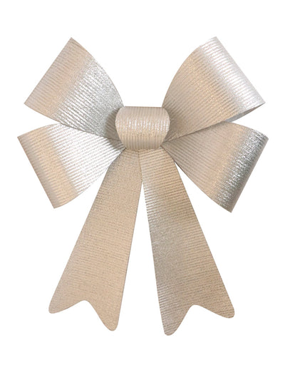 Nœud argenté brillant pour décoration argenté