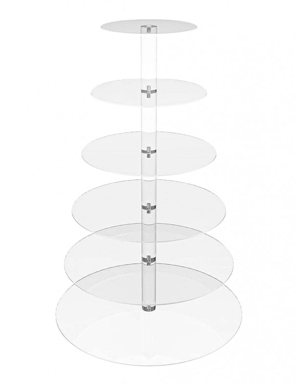 Présentoir à gâteaux à étages rond transparent