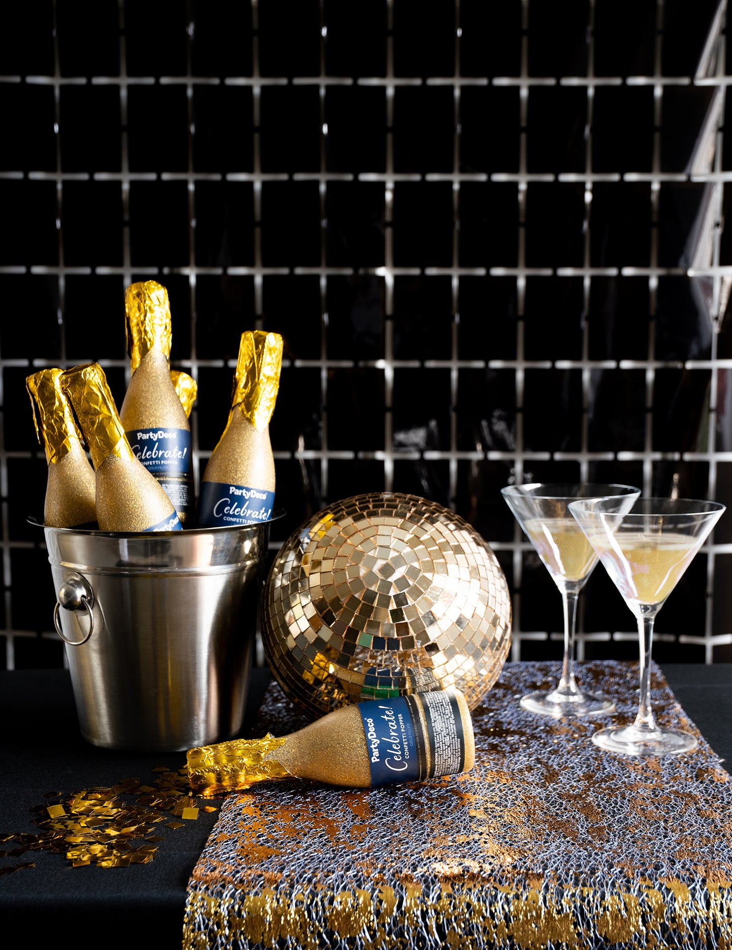 Zavjesa od crnih kvadrata 100 x 200 cm 