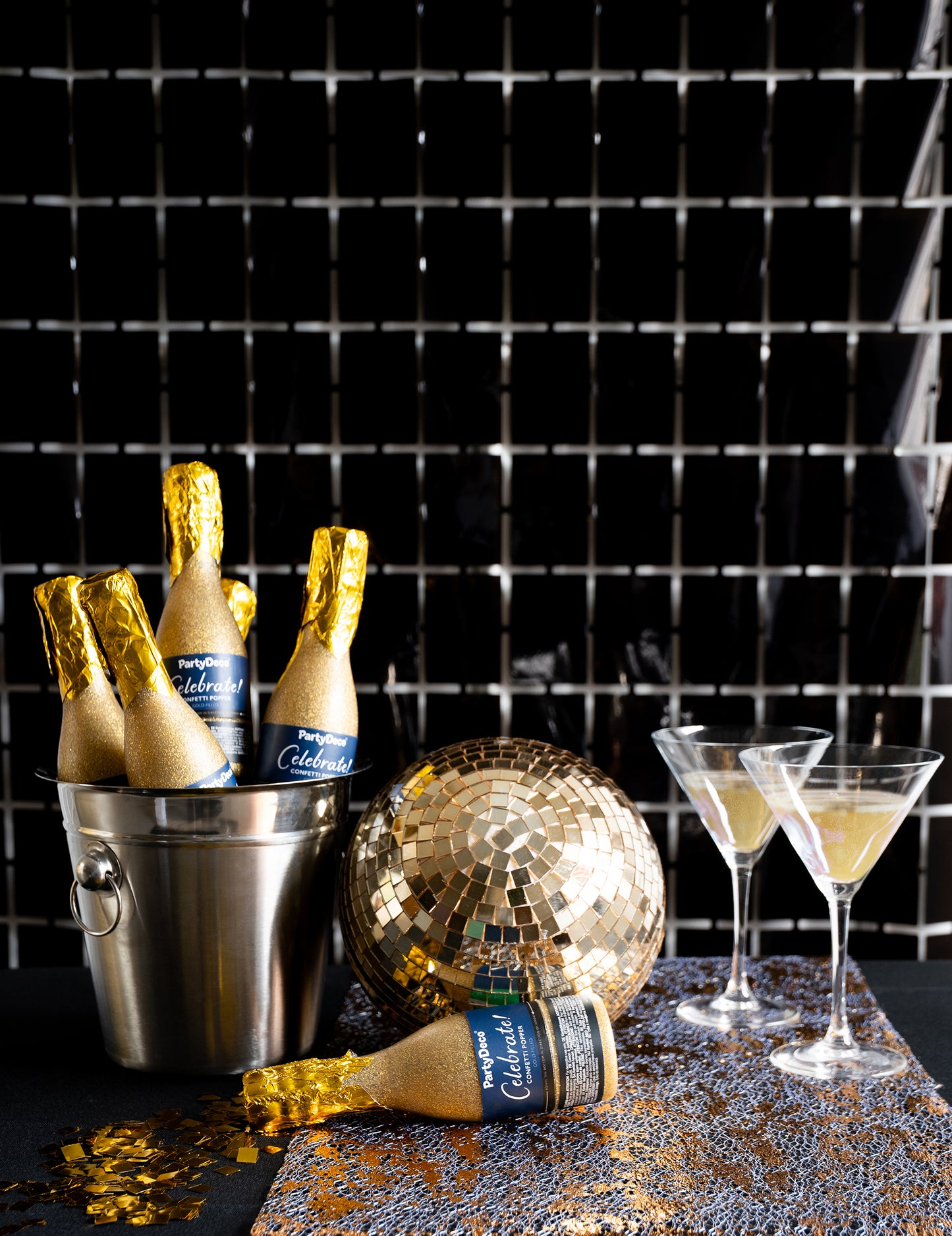 Zavjesa od crnih kvadrata 100 x 200 cm 