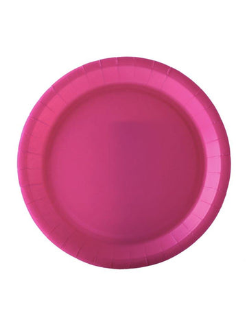 10 papirnatih tanjura boje fuksije 22 cm bez plastike