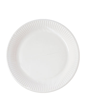 10 bijelih kućnih kompostabilnih kartonskih tanjura 23 cm za zabavu