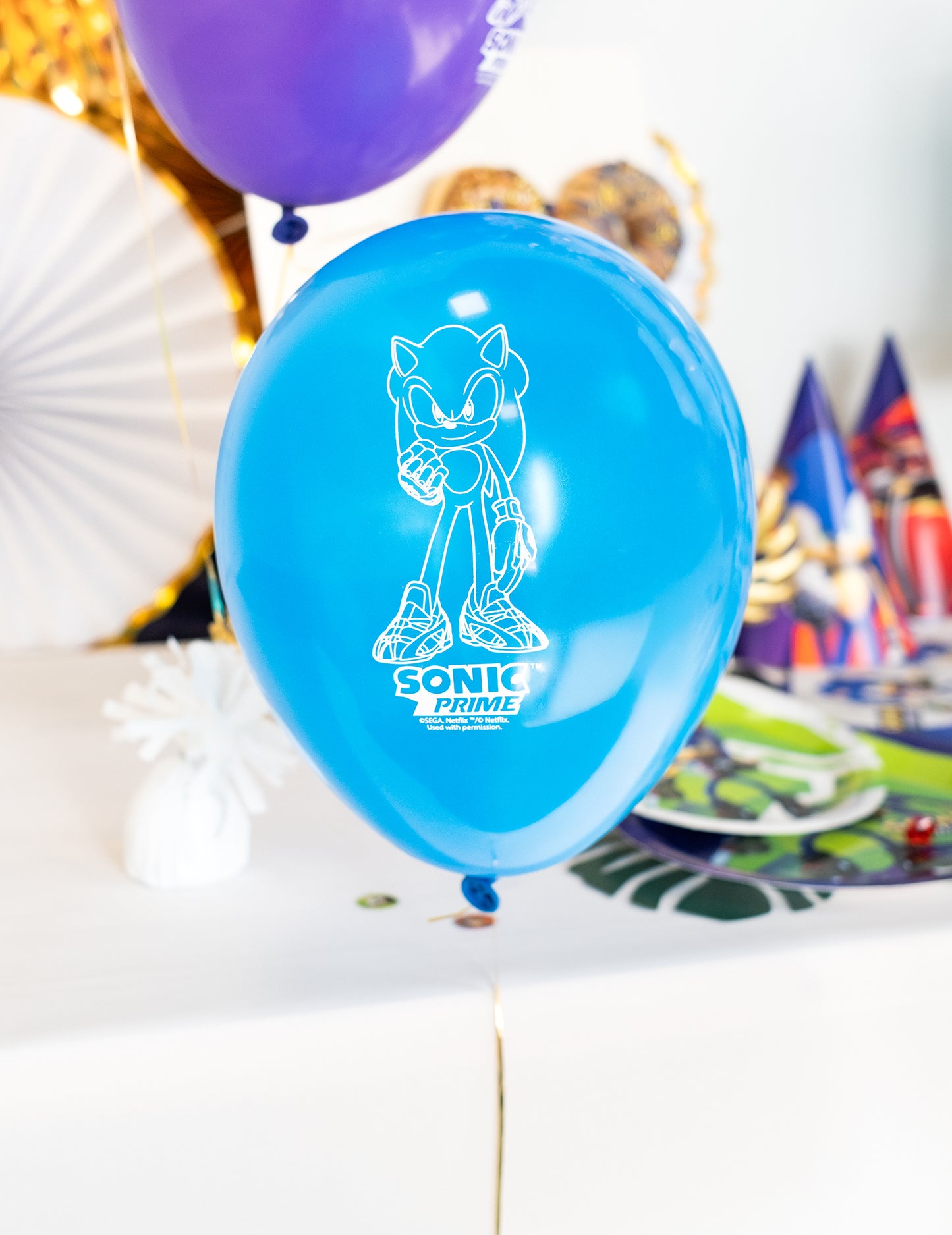 10 Latex Sonic Balloons Prime 30 cm