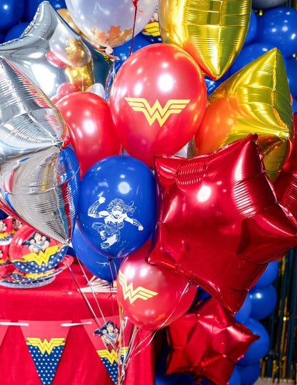 Bouquet de ballons des ballons latex Wonder Woman