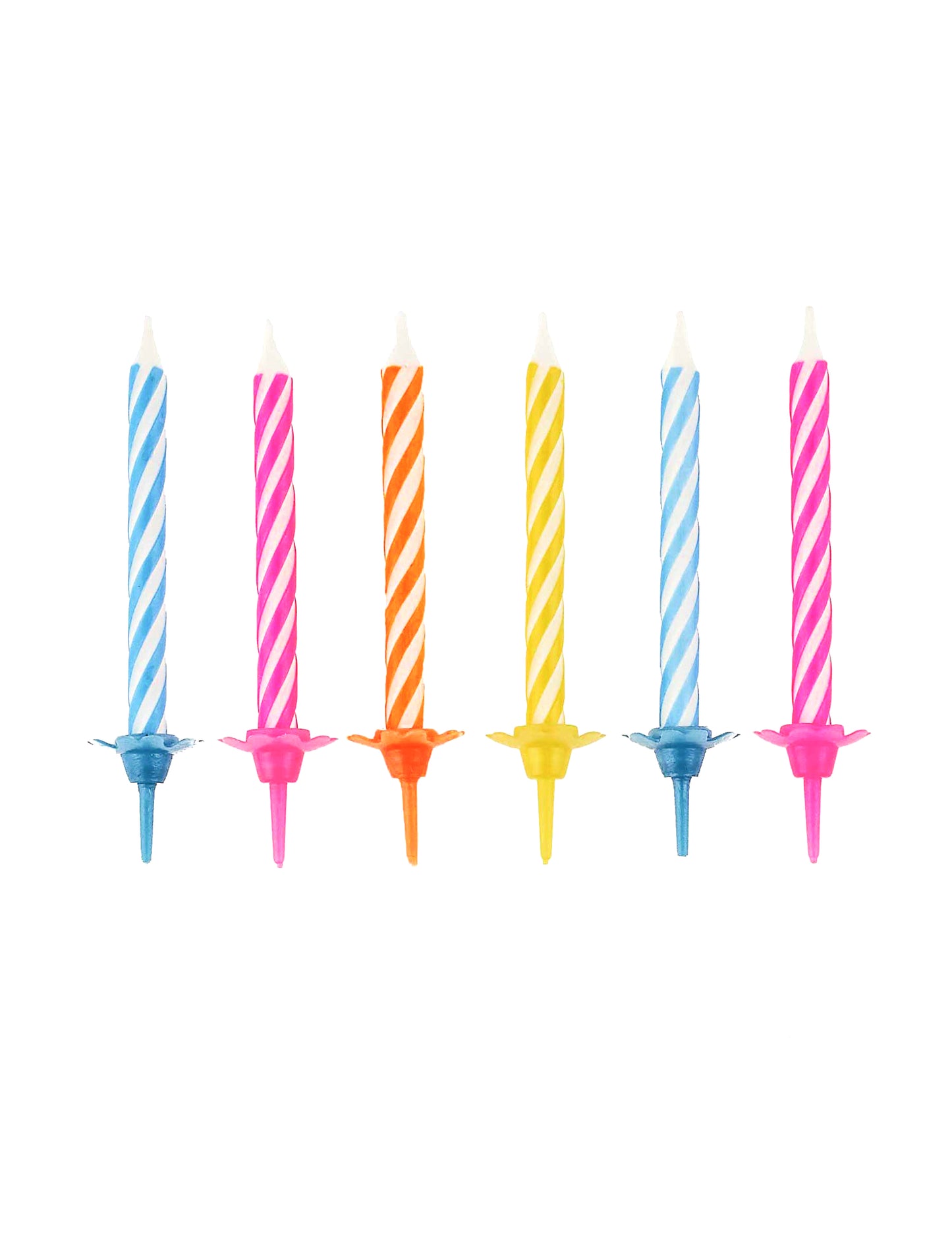 10 obojenih rođendanskih svijeća s 6 cm bobbles