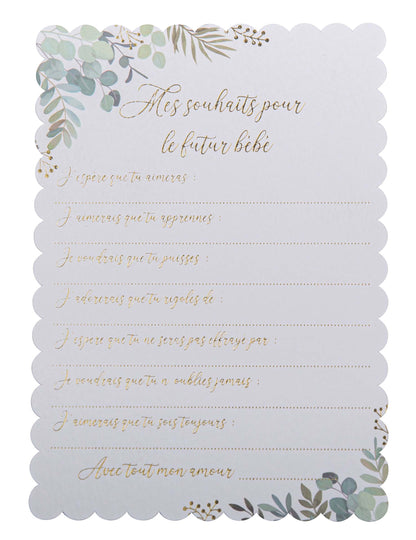 10 čestitki "Oh Baby", 12,5 x 17,5 cm cm za baby shower