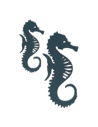 10 plavih hipokampanih drvenih konfeta 6 i 4,5 cm