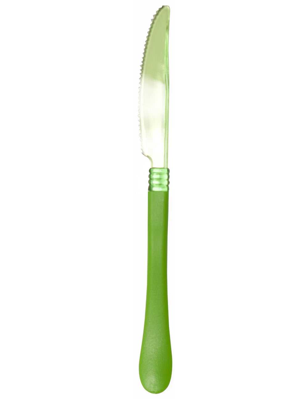 Couteaux de fête verts avec tête transparente