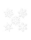 Flocons de neige de Noël pour décoration blanc en carton