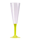 Flûte à champagne pour anniversaire avec pied vert anis