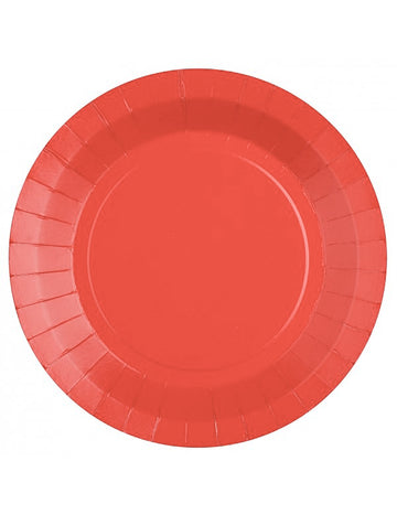10 velikih crvenih kartonskih tanjura za jednokratnu upotrebu 22,5 cm