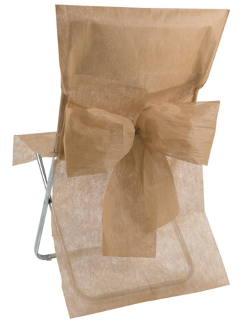 10 navlaka za stolice premium taupe boje od netkanog materijala 50x95 cm 