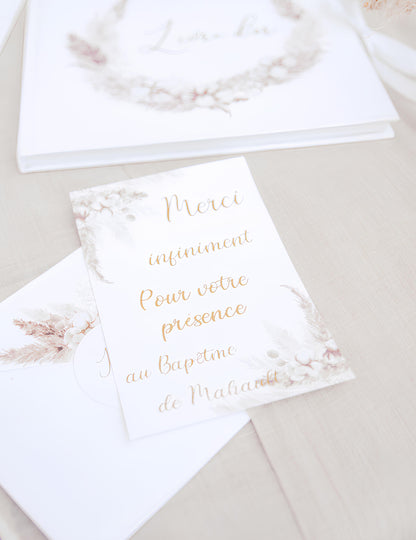 10 pozivnica s pampasom i cvjetovima pamuka 10 x 15 cm s omotnicama 