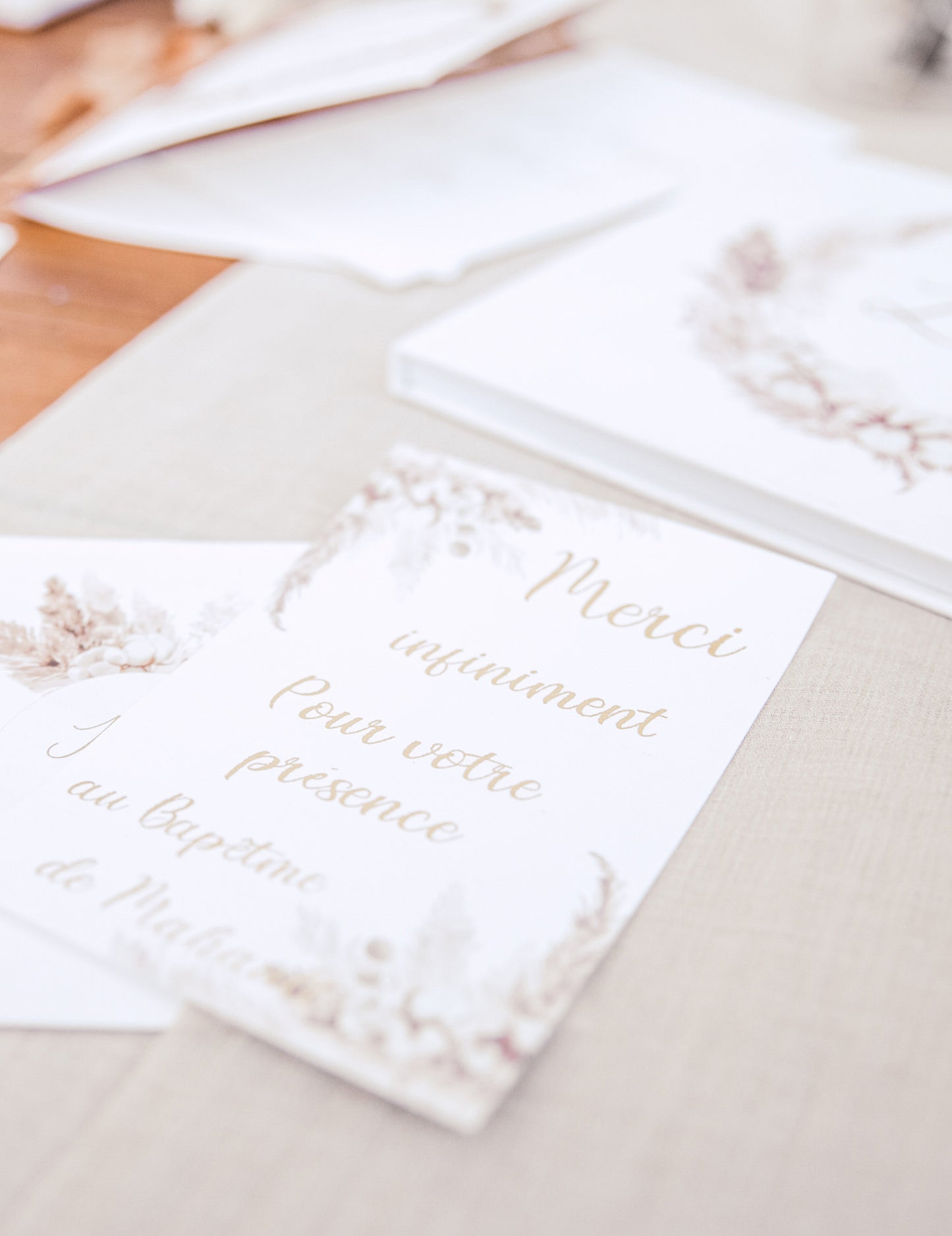10 pozivnica s pampasom i cvjetovima pamuka 10 x 15 cm s omotnicama 