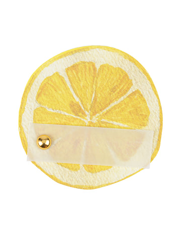 10 žutih papirnatih kartica za mjesto u obliku kriški limuna