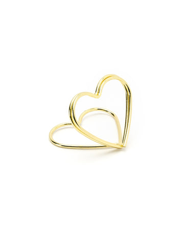 10 zlatnih kartica s mjestima u obliku srca 2,5 cm za vjenčanje