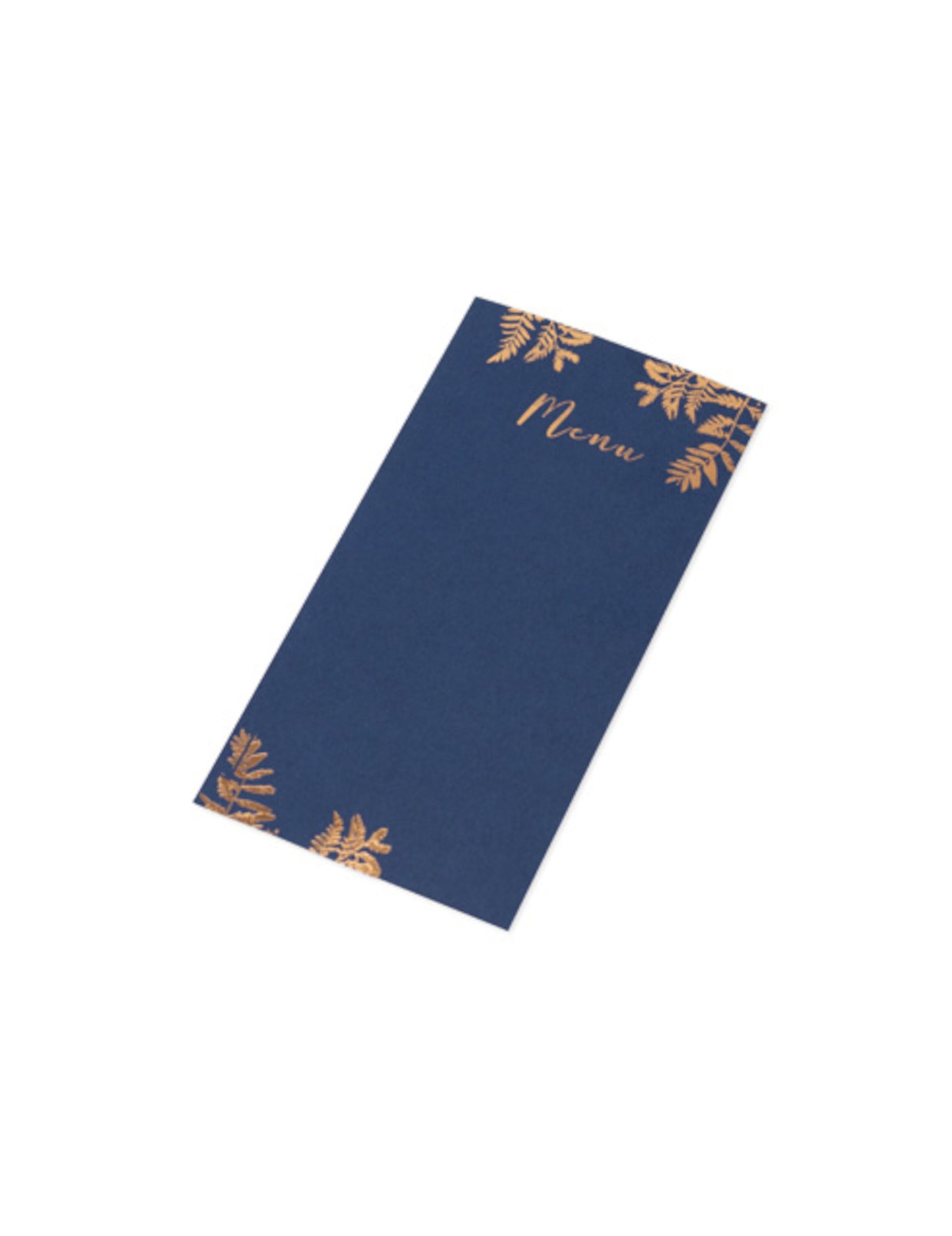 10 jelovnika, morske i bakrene paprati, 22,5 x 11 cm za vjenčanje