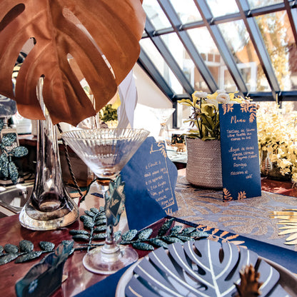 10 jelovnika, morske i bakrene paprati, 22,5 x 11 cm za vjenčanje