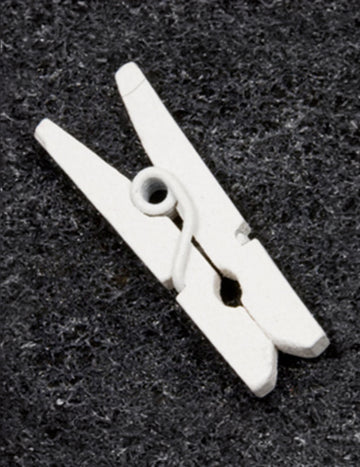 10 mini bijelih drvenih isječaka za rublje 2,5 cm