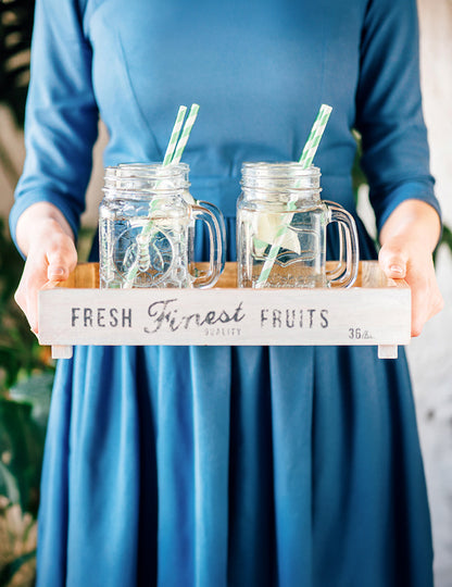 10 bijelih i mint prugastih kartonskih slamki 19,5 cm za zabavu