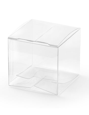 10 malih prozirnih kutija 5 x 5 x 5 cm za darove