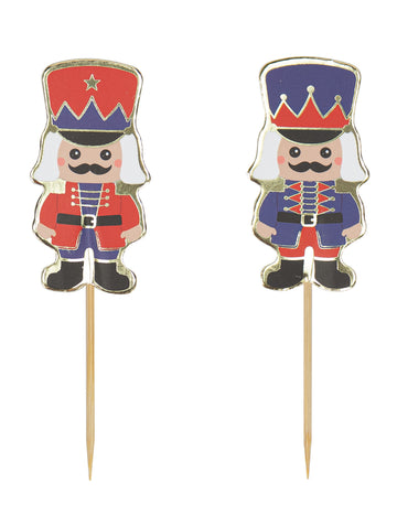 10 drvenih štapića za koktele u obliku krckalice za orašare cm