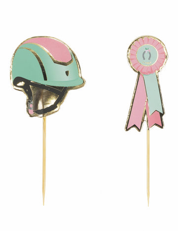 10 drvenih trzalica za koktele u obliku konja, konjička tema