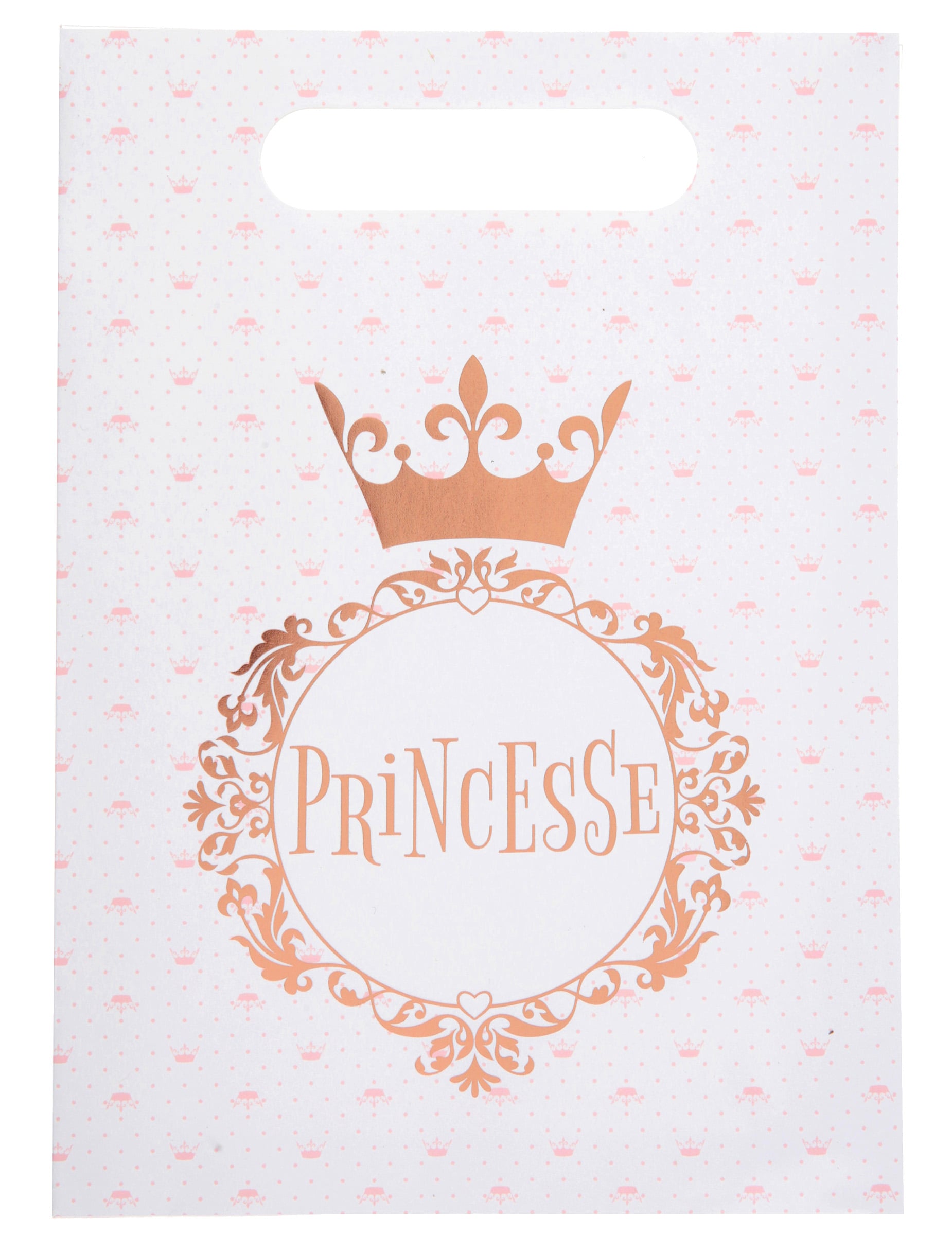 Sacs cadeaux Princesse rose gold avec couronne