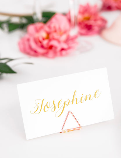 10 držača za markere trokutaste boje ružičastog zlata 2.3 cm metal