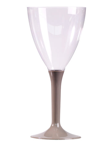 10 sivih vinskih čaša s nozdrvom, 160 ml, plastične