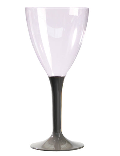 Verre à vin pour fête transparent avec pied taupe