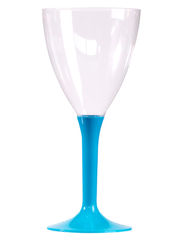 10 tirkiznih vinskih čaša s drškom, 160 ml, za zabave