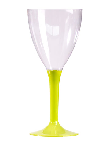 10 čaša za vino s anisovom zelenom drškom, 160 ml, za fluorescentne zabave