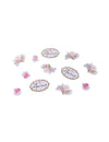Confettis aquarelle et amour pour mariage romantique rose et blanc avec dorure