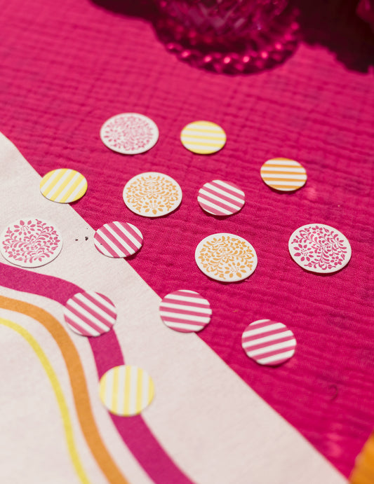100 papirnatih konfeta Pink Limonade 2.5 cm