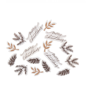 100 konfeta s rumenilom "Sretan Božić" u ružičasto-zlatnoj i smeđoj boji