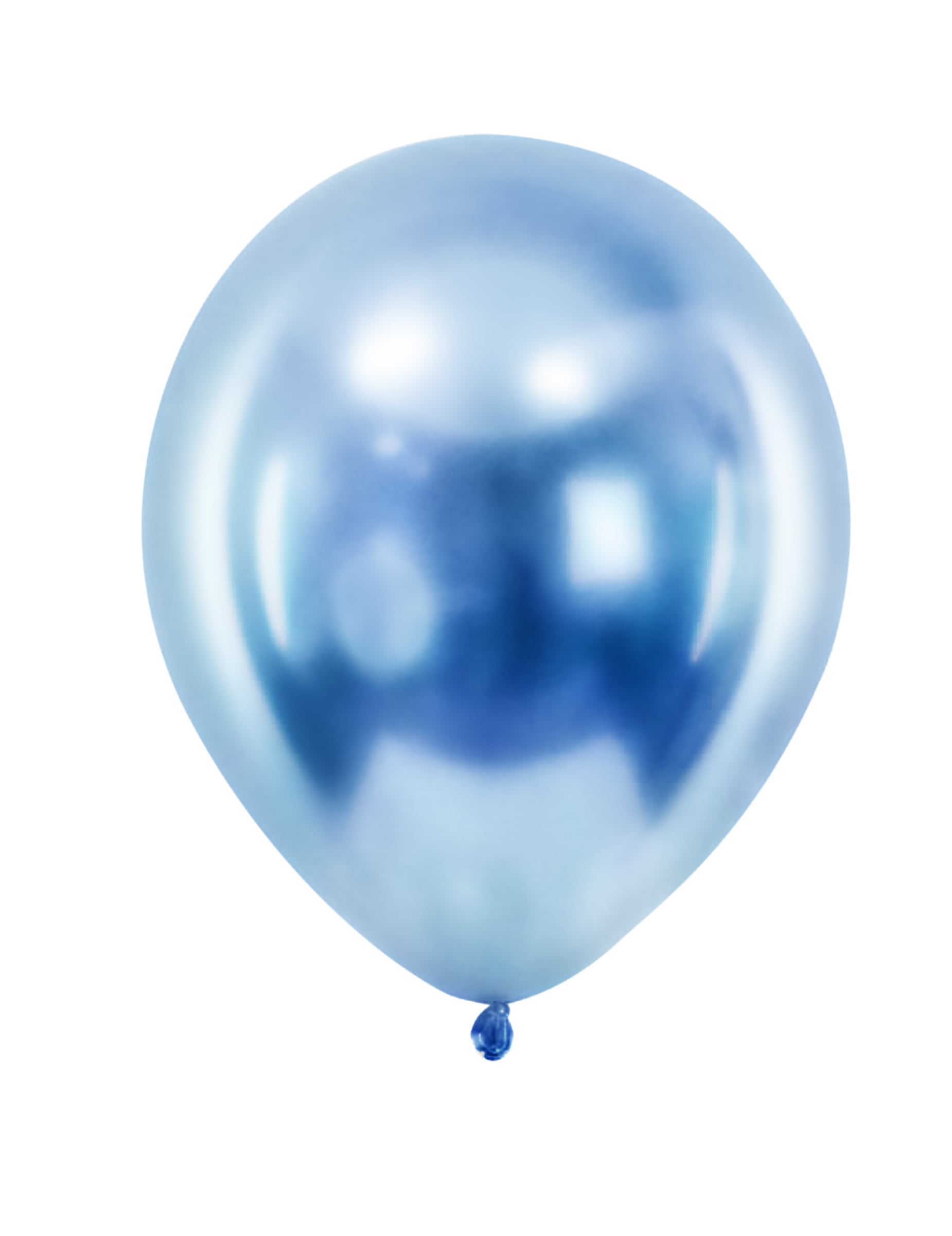 Mini ballons en latex pour fête bleus métallisés