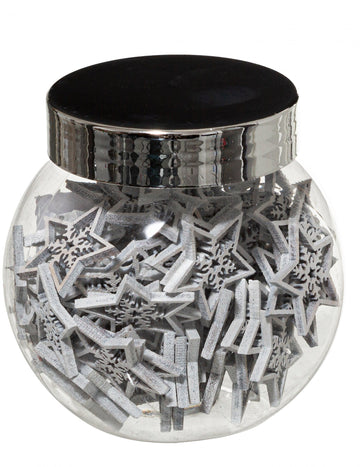 100 malih bijelih ukrasa u obliku zvijezda 