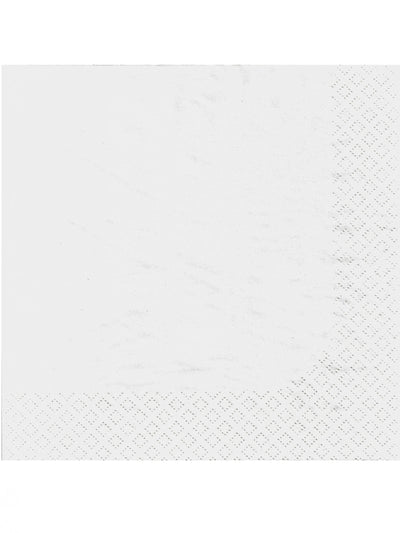 Serviettes en papier pour fête blanches avec bordure gaufrée