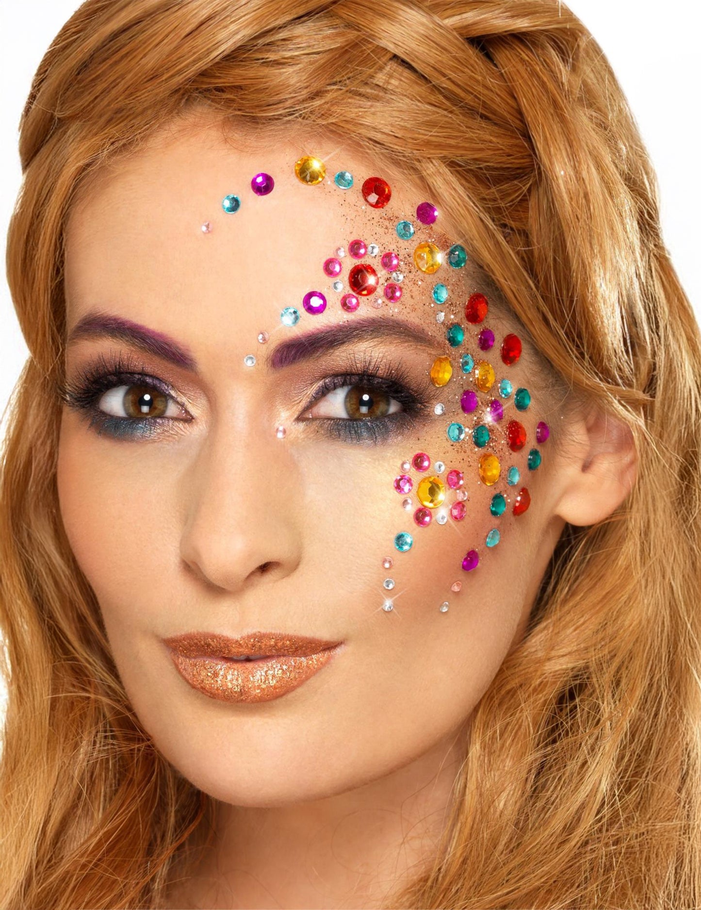 100 rhinestones za raznobojna lica