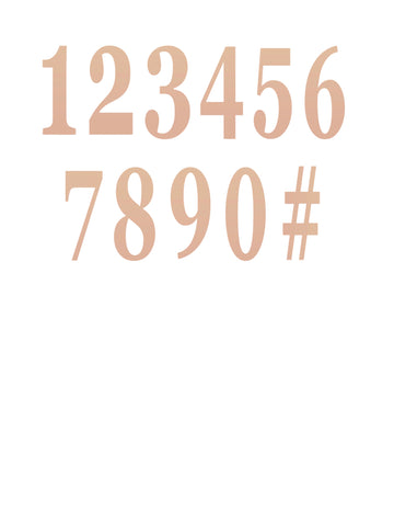 12 samoljepljivih brojeva boje ružičastog zlata 14 cm za ukras