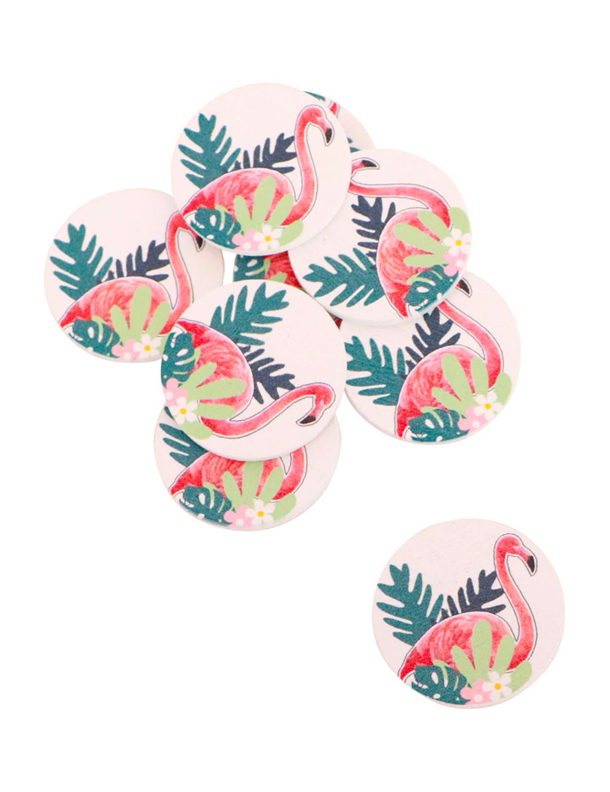 ljepljivi konfeti flamingo tropski za diy i stol roza i zelena