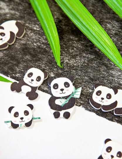 12 drvenih konfeta u obliku pande (otprilike 3) cm ukras za stol