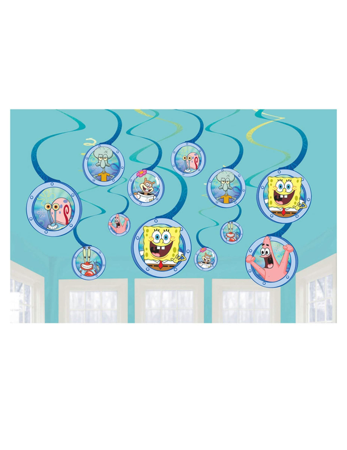 Spiralne plave viseće dekoracije Bob l'éponge za dijete