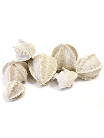 12 dekoracija fizalisa od prirodnog lana 3 do 5 cm 