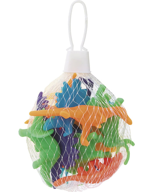 12 dinosaures miniatures en plastique pour piñatas multicolores