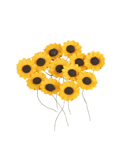 12 žutih poljskih cvjetova 2,5 cm tipa suncokreta 