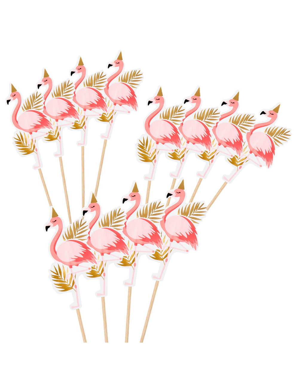 Pregled kompleta od 12 drvenih čačkalica Flamant Tropic
