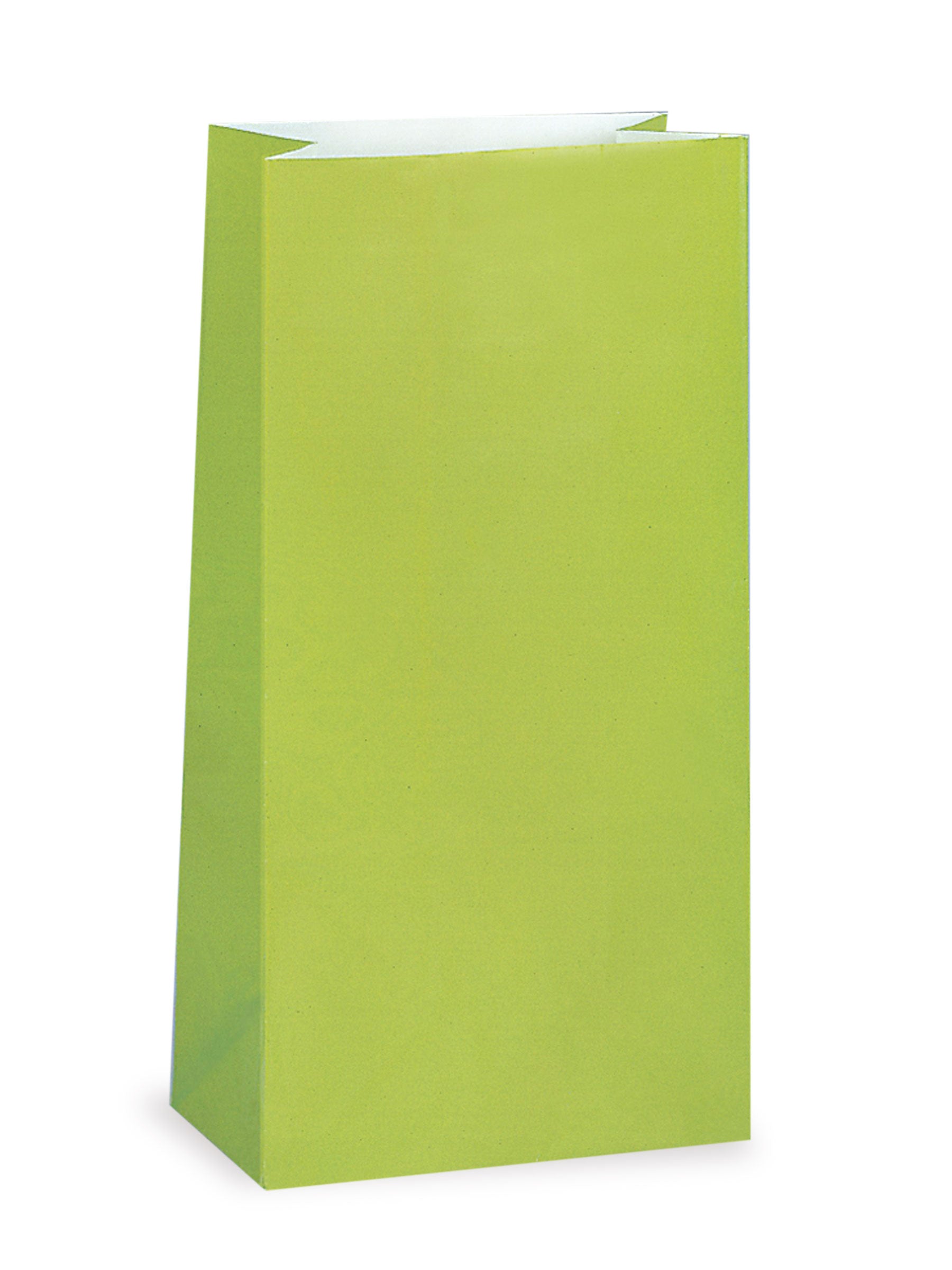 Sacs à cadeaux en papier pour anniversaire vert citron
