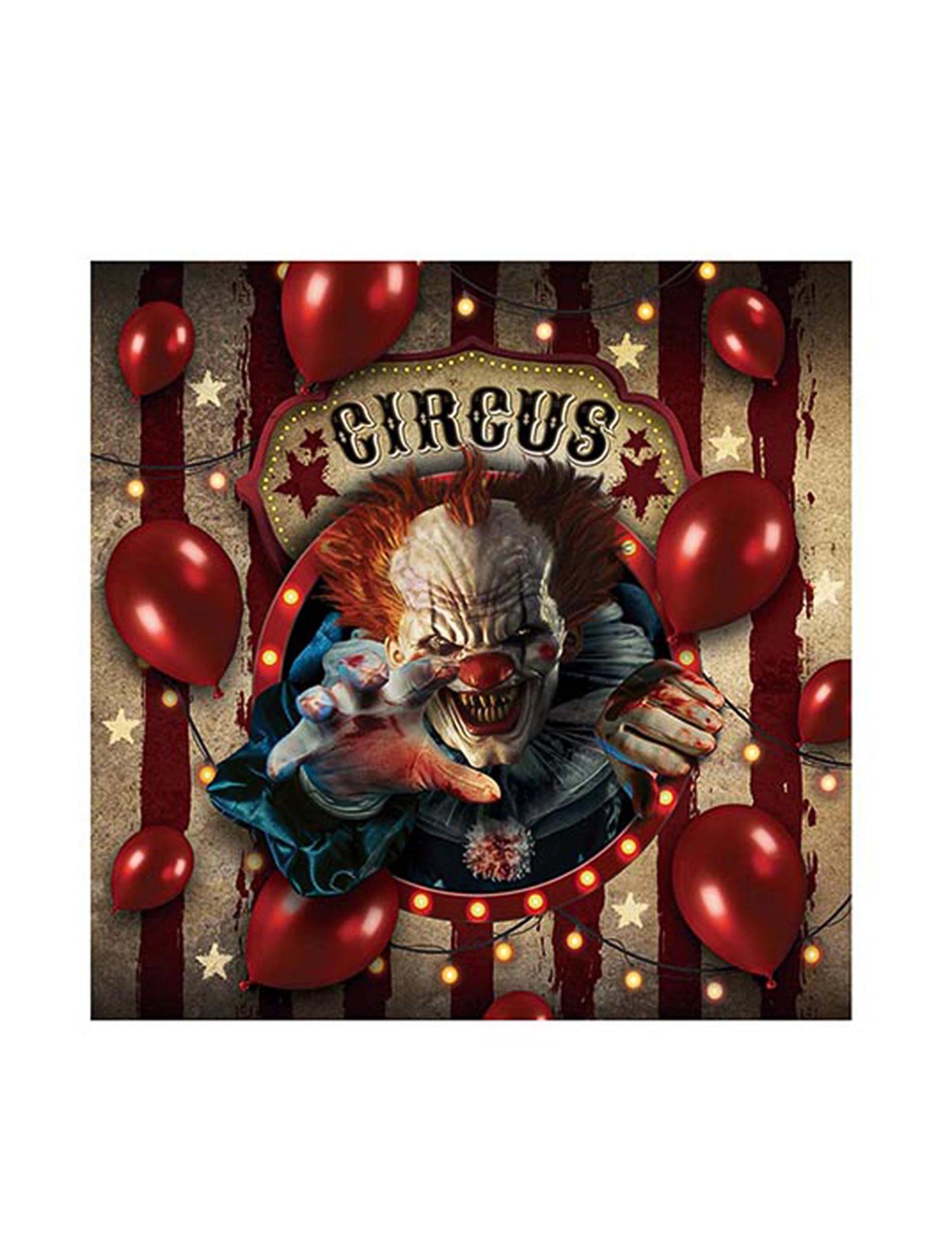 12 Halloween Clown papirnati ručnici 33 x 33 cm